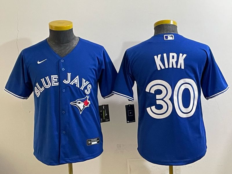 Youth 2025 Toronto Blue Jays #30 Kirk blue Game Nike MLB Jersey style 001->women mlb jersey->Women Jersey